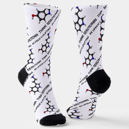 Wees optimistisch en moedig denk aan serotonine mo sokken (Gebogen)