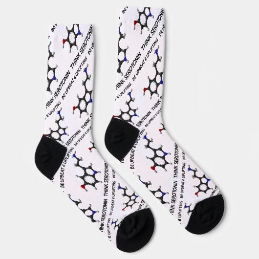 Wees optimistisch en moedig denk aan serotonine mo sokken (Rechts)