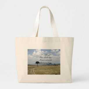 Wees optimistisch grote tote bag
