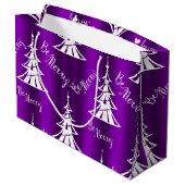 Wees Paarse kerst Groot Cadeauzakje (Achterkant Gekanteld)