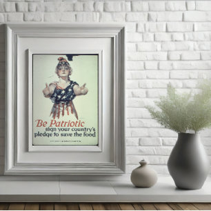 Wees Patriotisch Glanzend Poster Perfect Poster