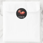 Wees persistent Funny Ant Pun Dark BG Ronde Sticker (Tas)
