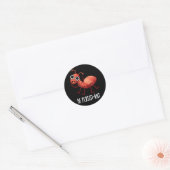 Wees persistent Funny Ant Pun Dark BG Ronde Sticker (Envelop)