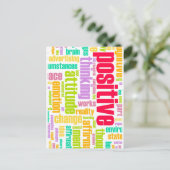 Wees positief! Blijf positief! Briefkaart (Staand voorkant)