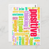 Wees positief! Blijf positief! Briefkaart (Voorkant / Achterkant)