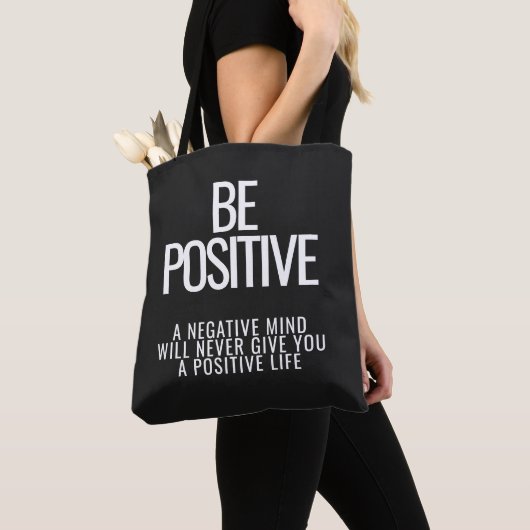Wees positief Canvas tas – Inspirerend schoudertas (Dichtbij)