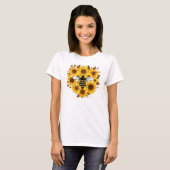 Wees positief floraal t-shirt (Voorkant volledig)
