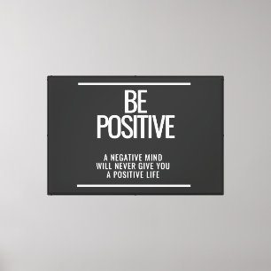 Wees positief ingelijst canvas afdruk