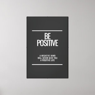 Wees positief ingelijst canvas afdruk