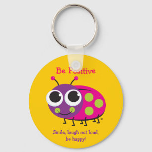 "Wees positief" Ladybug-Sleutelhanger Sleutelhanger