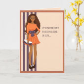 Wees positief | Leuke verjaardag Kaart voor vriend (Gele Bloem)