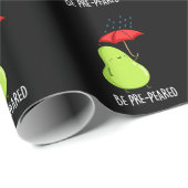 Wees pre-pear-ed Funny Pear in Rain Pun Dark BG Cadeaupapier (Rol Hoek)