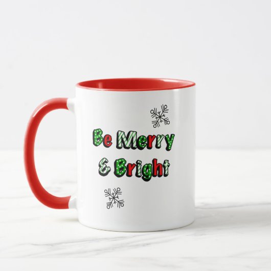 Wees prettig en helder kerstfeest mok (Links)
