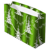 Wees prettig groen kerstfeest groot cadeauzakje (Achterkant Gekanteld)