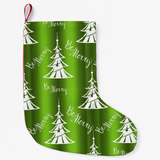 Wees prettig groen kerstfeest kleine kerstsok (Voorkant)