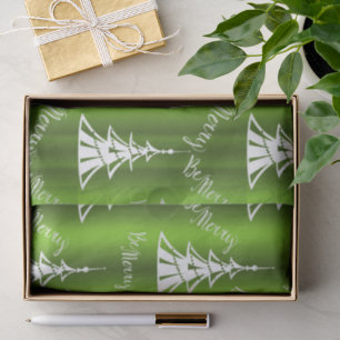 Wees prettig groen kerstfeest tissuepapier