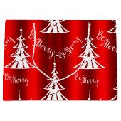 Wees prettig rood kerstfeest groot cadeauzakje (Voorkant)