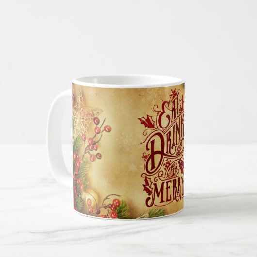 Wees prettige kerstvakantie mok december winter (Voorkant links)