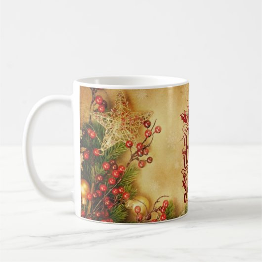 Wees prettige kerstvakantie mok december winter (Links)