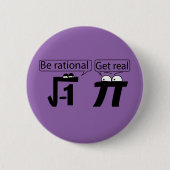 Wees rationeel! Echte! Ronde Button 5,7 Cm (Voorkant)