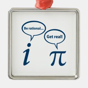 Wees rationeel en bekijk de Wiskunde Metalen Ornament