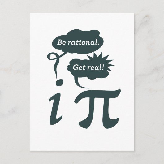 wees rationeel! Realiseer je! Briefkaart (Voorkant)
