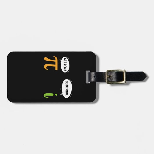 Wees Realistisch Wees Rationeel Grappige Wiskunde  Bagagelabel (Voorkant horizontaal)