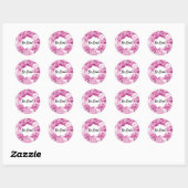 Wees roze Sticker met ronde adem (Vel)