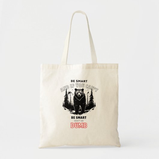 Wees slim - Beer Camping Canvas tas (Voorkant)
