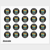 Wees slim en speel geen drumb Funny Drum Pun Dark Ronde Sticker (Vel)