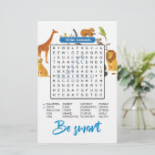 Wees Slim - Woordzoekplaat Wilde Dieren (Staand voorkant)