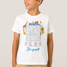 Wees Slim – Woordzoekspel Wilde Dieren T-Shirt v