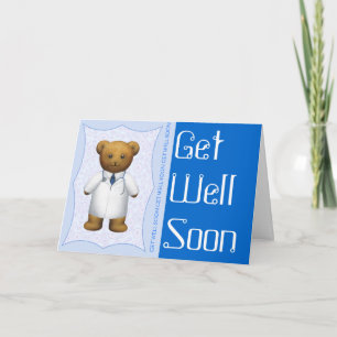 Wees snel gezond - Dokter Teddy Bear Kaart