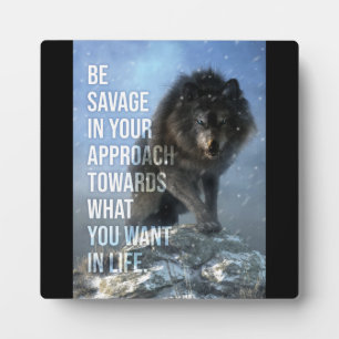 Wees sparen - Wolf - Succes Motivatie Fotoplaat