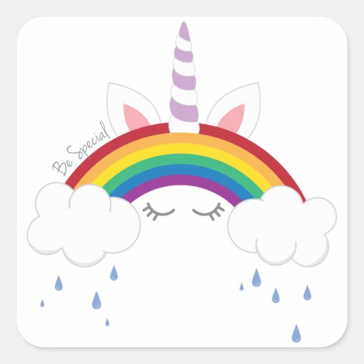 Wees speciaal vierkante sticker (Voorkant)