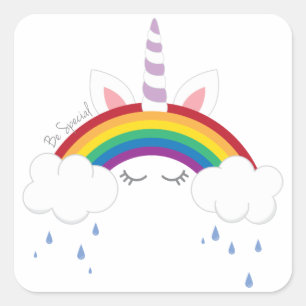 Wees speciaal vierkante sticker