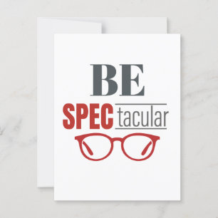 Wees specTacular Funny Optometrist Optician Vision Briefkaart