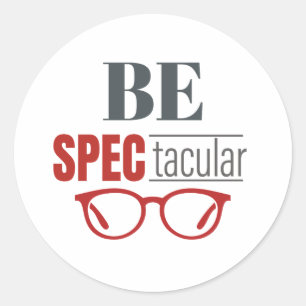 Wees specTacular Funny Optometrist Optician Vision Ronde Sticker