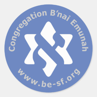 Wees ster op blauw ronde sticker