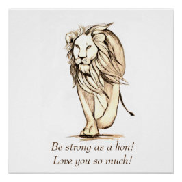 Wees sterk als leeuw perfect poster
