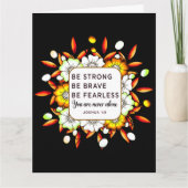 Wees Sterk Dapper Onbevreesd - Bijbelvers Kaart (Voorkant)