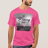Wees sterk en moedig actief t-shirt (Voorkant)