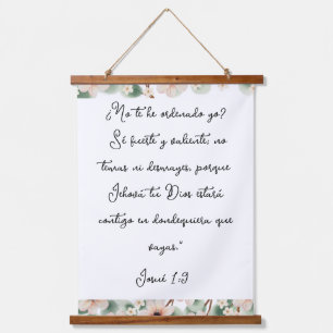 wees sterk en moedig Bijbeltekst Hangend Wandkleed