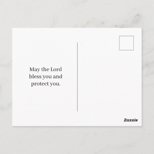 Wees sterk en moedig, Joshua 1:9 Briefkaart (Achterkant)