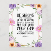 Wees sterk en moedig, Joshua 1:9 Briefkaart (Voorkant)