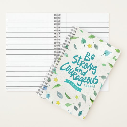 Wees sterk en moedig - Joshua 1:9 Notitieboek (Binnen)