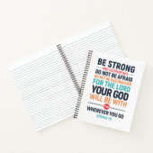 Wees sterk en moedig, Joshua 1:9 Notitieboek (Binnen)