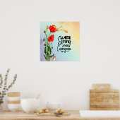 Wees sterk en moedig Joshua 1:9 Poster (Keuken)