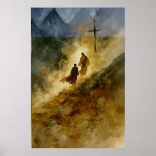 Wees Sterk En Moedig Jozua 19 Christelijke Muur Poster