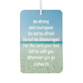 Wees sterk en moedig mooi Christelijk strand Luchtverfrisser (Voorkant)